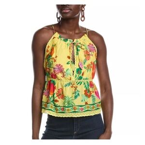 FARM Rio Yellow Floral Tank Top